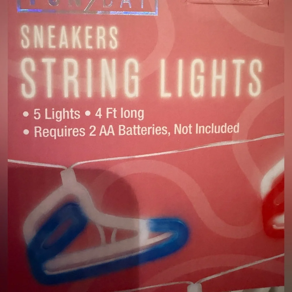 Fun Day Sneakers String Lights- 2 pack retails $19.99 each